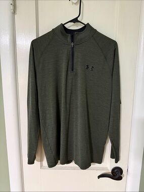 Under Armour Olive Green Men's Half-Zip Performance Pullover